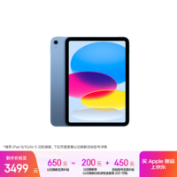 Apple/苹果 iPad11英寸 A16芯片2025年款 平板电脑 (256GB WLAN版/学习办公娱乐)蓝色
