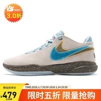 耐克(NIKE)男子 LeBron 20秋款减震耐磨篮球鞋 DV9089-801 灰蓝 40