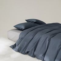 AIDLI100支纯棉四件套新疆棉纯棉被套床单枕套 高支高密床上用品  普鲁士蓝 200*230cm床单四件套