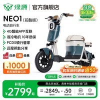 绿源【北京专享】NEO1 新新国标电动自行车 智能高性价比电动车 成人通勤代步时尚可上牌长续航电自 到门店选颜色-4820铅酸