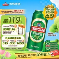 青岛啤酒（TsingTao）经典系列 浓郁麦香500ml*24听 整箱装踏春送礼