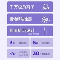 SOBOM直发梳护发速热便携直卷两用女神蓬松拉直内扣高颅顶造型梳宿舍2分钟神器生日礼物送女友 浅紫色