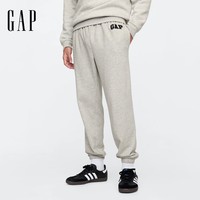 盖璞Gap男装春季经典款刺绣logo针织束脚卫裤运动休闲裤美版868463 浅灰色 M 美码  L亚洲码180/100A