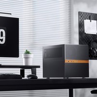 乔思伯（JONSBO）N6 黑色 NAS机箱（MATX主板/双电源位/胡桃木饰板/240冷排位/9硬盘位/120mm*2风扇）