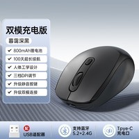 XVVMI【可充电|超静音】【2025新款蓝牙双模】无线鼠标静音办公游戏电竞人体工学妙控板适用罗技联想 【升级版+超长续航+超静音】双模黑