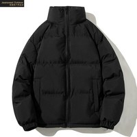 真维斯户外运动秋冬新款冬季面包服男士大码外套上衣情侣棉衣男加厚保暖外套 黑色 M