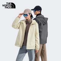 The North Face北面硬壳冲锋衣男防水户外春夏新品 砾石沙/3X4 M