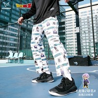 维动（VEIDOORN）龙珠Z联名款休闲裤美式训练裤男士直筒长裤篮球跑步运动宽松潮款 龙珠Z正版休闲裤【白】 S