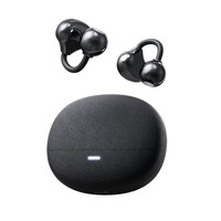 萨勒芬妮【云感佩戴丨久戴不胀耳】蓝牙耳机无线耳夹式开放骨传导概念长续航运动通话降噪不入耳华为苹果 皓月黑【荔枝皮纹丨开放式不胀耳】 2026新款丨IMAX影院级音效丨定向聚声丨骨传导概念