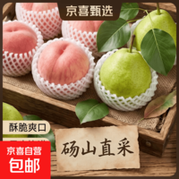 梨乡赵县雪花梨润肺止咳新鲜水果补水 10斤箱装水果水蜜桃+酥脆一号青梨共6斤+4斤西瓜