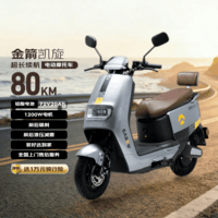 金箭电动摩托车 【硬核全能】凯旋二代电摩外卖电动车成人大功率铅酸电动摩托车通勤两轮电瓶 穆尼灰
