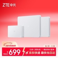 中兴（ZTE）晴天PoE全屋路由套装 子母路由全覆盖 全屋千兆WiFi6无死角（1母2子套装）AC+AP穿墙王 星云系列