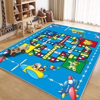 KAYE卧室儿童房地毯加厚免洗客厅茶几毯早教游戏爬行垫卡通家用床边毯 早教15 60x160 cm【儿童学习房】