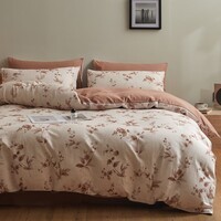 AIDLI床上四件套A类全棉双层纱纯棉新疆棉被套床单被罩双人套件 花千朵 1.5/1.8m床 床单款 被套200*230cm