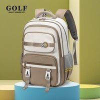 高尔夫（GOLF）双肩包休闲背包男女初中高中大学生电脑书包旅行包【Q】 款式9-卡其