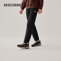 斯凯奇（Skechers）夏季舒适男士针织长裤百搭时尚休闲运动裤直筒裤L425M071 碳黑/0018-男款 M
