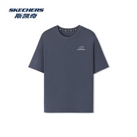斯凯奇（Skechers）夏季男女情侣同款缤纷休闲系列透气半袖针织短袖T恤L226U080