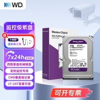 西部数据(WD)监控级硬盘 CMR垂直 安防设备西数紫盘 NVR服务器监控存储扩容WD Purple紫盘pro监控盘 1TB 新(WD11PURZ) 紫盘