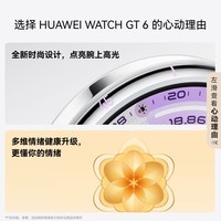 HUAWEI WATCH GT 6 流光紫【丝缎缦语双表带套装】 41mm智能手表多维情绪健康全新骑行体验