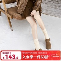 西遇厚底勃肯鞋女加绒2025新款冬季超火外穿一脚蹬博肯雪地鞋棉鞋 土黄色 35