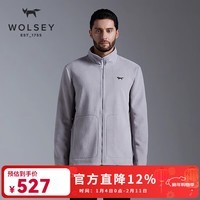 WOLSEY斯可斐抓绒衣外套加厚保暖防风立领上衣户外休闲秋冬男夹克 银灰色 L 175