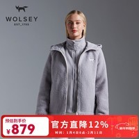 WOLSEY抓绒衣加绒加厚保暖仿羊羔绒户外登山休闲运动外套秋冬男女款 银灰色 L 175