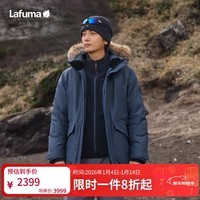LAFUMA户外防泼水鹅绒羽绒服男士 秋冬防风派克可拆卸帽毛领LMJU5DH66 暮蓝LN L (50)180/100A