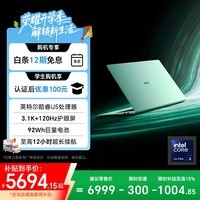 荣耀MagicBook Pro14【国家补贴】AI轻薄笔记本 92Wh电池 14.6吋U5-225H 32G 1T 3.1K绿洲护眼屏 绿