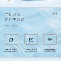 Orisalus便携冲牙器【畅销海外12年】洗牙器水牙线牙齿冲洗器清洁口腔牙缝牙黄结石洁牙器节日礼物出行必备 粉色 2支喷头 脉冲水流+三档模式【超性价比款】