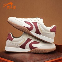 贵人鸟【清仓】板鞋男经典百搭休闲鞋2025秋季新款男鞋 白/酒红E5B6227 41