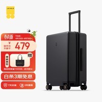 地平线8号（LEVEL8）行李箱密码拉杆箱男女托运大容量万向轮学生旅行者PC箱 24英寸黑