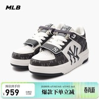 MLB鞋子男女同款板鞋满印老花学长鞋休闲运动鞋3ASXCDN3N-50BKS-235