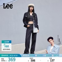 Lee【张凌赫代言】428懒懒裤舒适高腰直脚不易褪色女牛仔裤888000 清水洗 28