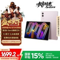 联想平板小新 ProGT【国家补贴】11.1英寸办公学习游戏AI平板 3.2K超清屏高刷 骁龙8Gen3 8+256G流岚粉