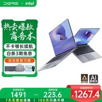 戴睿（dere）云翼系列 笔记本电脑 15.6英寸高性能商务办公旗舰轻薄本 大学生游戏娱乐手提本12G 256G