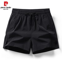 皮尔卡丹夏季新款男士短裤速干透气大裤衩休闲运动沙滩裤男士款裤子 黑色 S