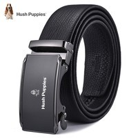 暇步士（Hush Puppies）皮带男自动扣真皮男士腰带商务休闲头层牛皮皮带裤腰带送男友 礼盒+手拎袋 120cm