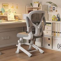 欧吉（OUJI）学习椅青少年初高中小学生人体工学椅可升降儿童写字专用书桌椅子 灰色【坐高可调节】 钢制脚-90°翻转扶手