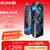 蓝戟（GUNNIR）Intel Arc A770 Photon 8G OC 2400MHz GDDR6超频版 游戏设计视频剪辑台式电脑独立显卡