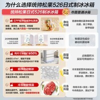 统帅(Leader)松果526冰箱木兰系列海尔出品日式五门法式多门EPP超净一级双变频保鲜大容量全自动制冰冰箱 511L+日系五门设计+全自动制冰+冷冻智能恒温