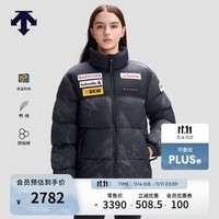 迪桑特(DESCENTE)休闲运动瑞士国家队合作男女同款短款运动羽绒服 BK-黑色-D5493SDJ67 2XL (185/104A)