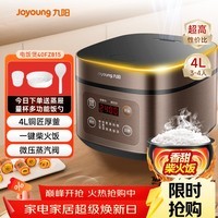 九阳（Joyoung）30分钟快煮饭大火力柴火饭4升家庭容量3~4人电饭煲电饭锅多功能微压焖煮方煲F-40FZ815