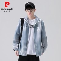 皮尔卡丹（pierre cardin）防晒衣男2026新款渐变色情侣外套上衣男女 灰色 M