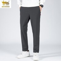 金盾夏季休闲裤男青少年修身韩版潮流百搭长裤装 灰色 XL 体重115-130斤
