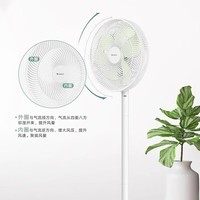 格力（GREE）家用电风扇一级能效直流变频AI智能卧式静音落地扇办公室客厅强力风扇 机械款【花瓣花精灵|6叶花瓣扇】