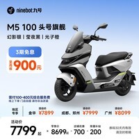 九号(Ninebot)电动摩托车M5 100 高阶电摩革新者 铅酸电摩【门店自提】 幻影银/莹夜黑/光子橙