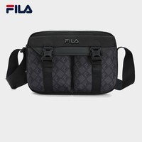 斐乐（FILA） 官方男包挎包2025夏季新款时尚休闲单肩包斜挎包随身包 正黑色-BK XS