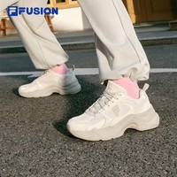 斐乐（FILA）FUSION潮牌女鞋UNIQUE机能潮鞋秋新款奇点鞋跑步鞋 古白色-AW 36.5