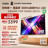 Vidda发现X Mini 海信电视65英寸 300Hz墨晶屏 Mini LED 前置回音壁 一级能效2026换新补贴电视机65VX3S
