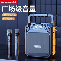 纽曼（Newmine）K503无线蓝牙音箱户外大音量广场舞音响手提便携式小型家用K歌音乐播放器地摊摆摊收款喇叭 双麦版